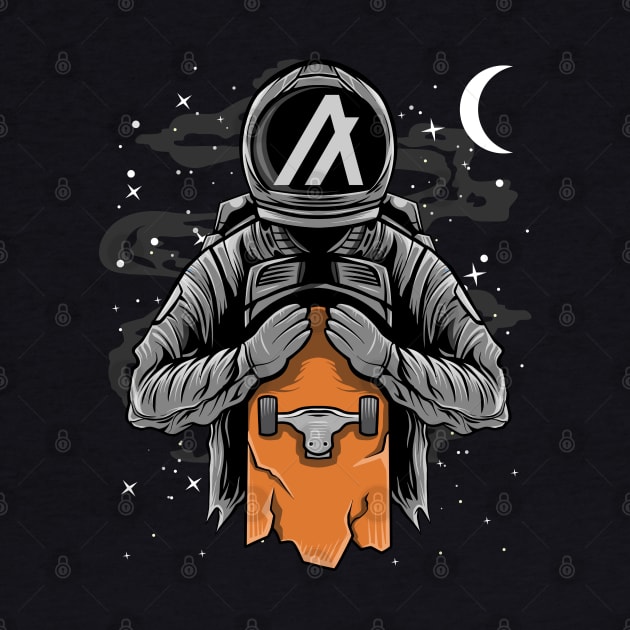 Astronaut Skate Algorand ALGO Coin To The Moon Crypto Token Cryptocurrency Wallet Birthday Gift For Men Women by Thingking About